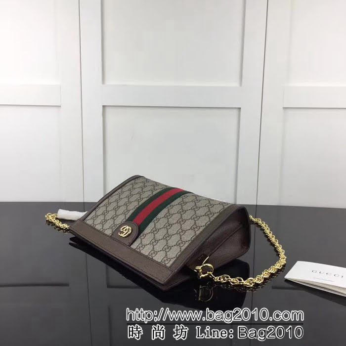 GUCCI古馳原單 新款專櫃品質原單貨實物實拍 503877 啡pvc啡皮 鏈條包 HY1021